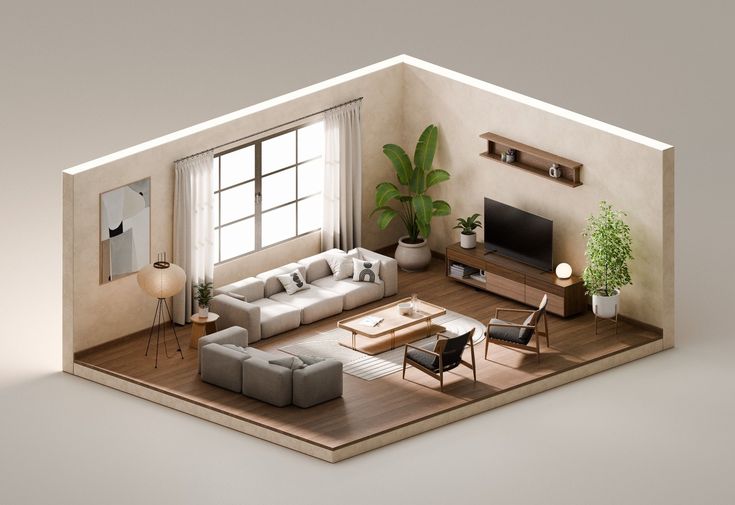 3d image of interior design